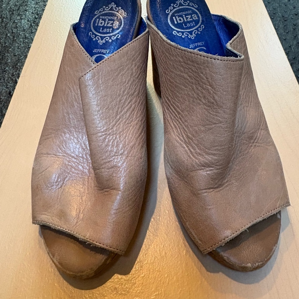 Jeffrey Campbell Tan Mules